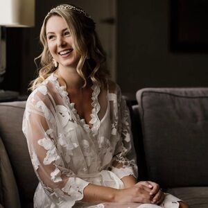 “Plus” Size 14-18 Robe, Flowers, Wedding